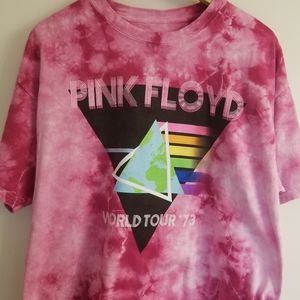 Pink Floyd tie dye cropped band t shirt